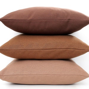 Mocha Brown Solid Pillow Covers All Sizes, Home gifts for you image 3