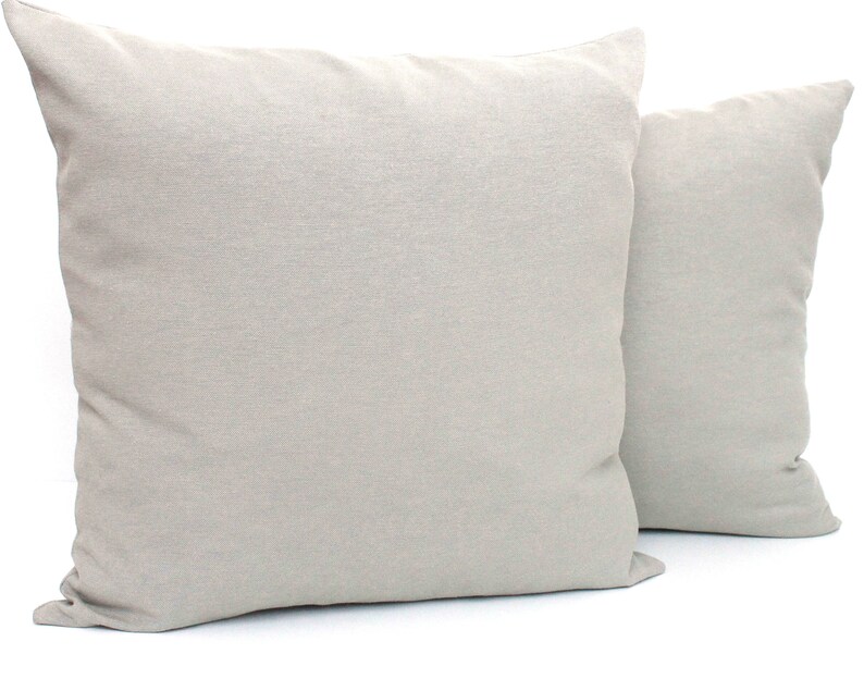 SET OF 2 Solid Light Grey Pillow Covers All Sizes Home Etsy