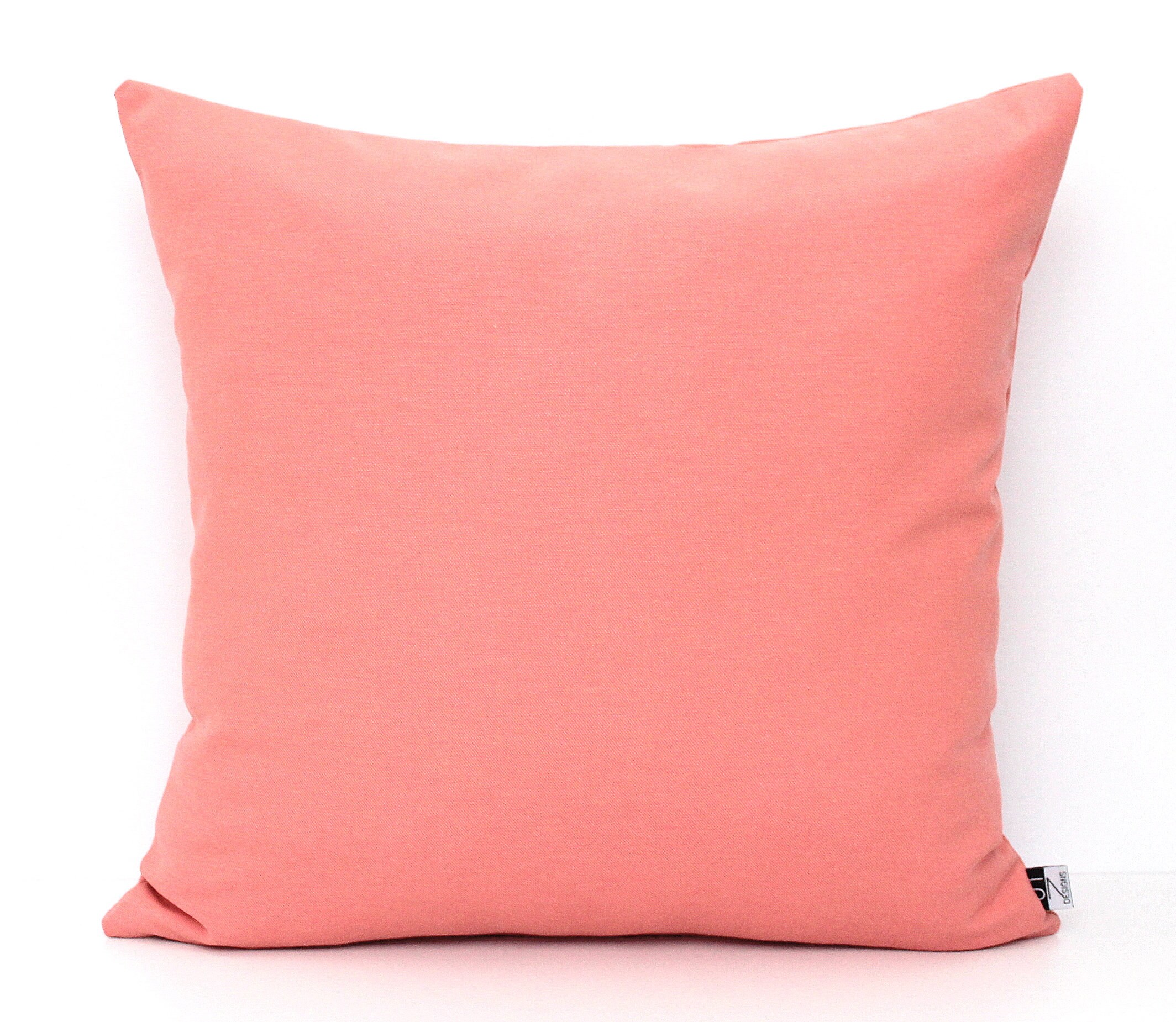Salmon Pillow Cover Solid Rose Cushion Cover Salmon Pillows Etsy