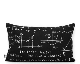 Math Pillow Cover, Chalkboard Pillows, Teacher Gift, Back to School Cushions, Mathematics - Print Throw