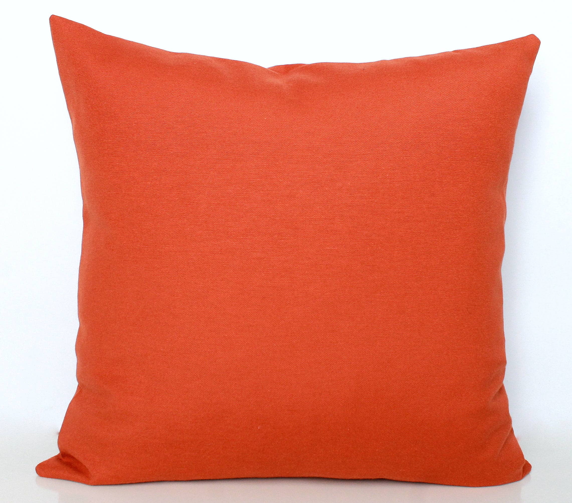 Burnt Orange Pillow Cover Orange Cushion Pumpkin Solid Etsy