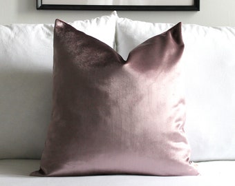 SHINY - Dusty Violet Samt Lendenkissenbezug, extra langes Kissen, Alle Größen, 26 Farben, Luxuskissen, Dekor Dekoratives Zuhause