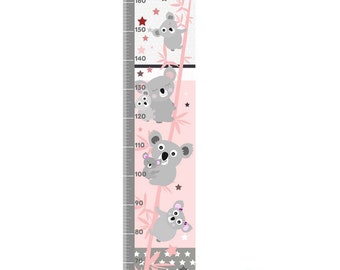 Chambre D Enfant Decoration Murale Pour Chambre Denfant Theme Famille Hiboux Toise Tons Rose Et Gris Produits Handmade Lemoncitylive Com