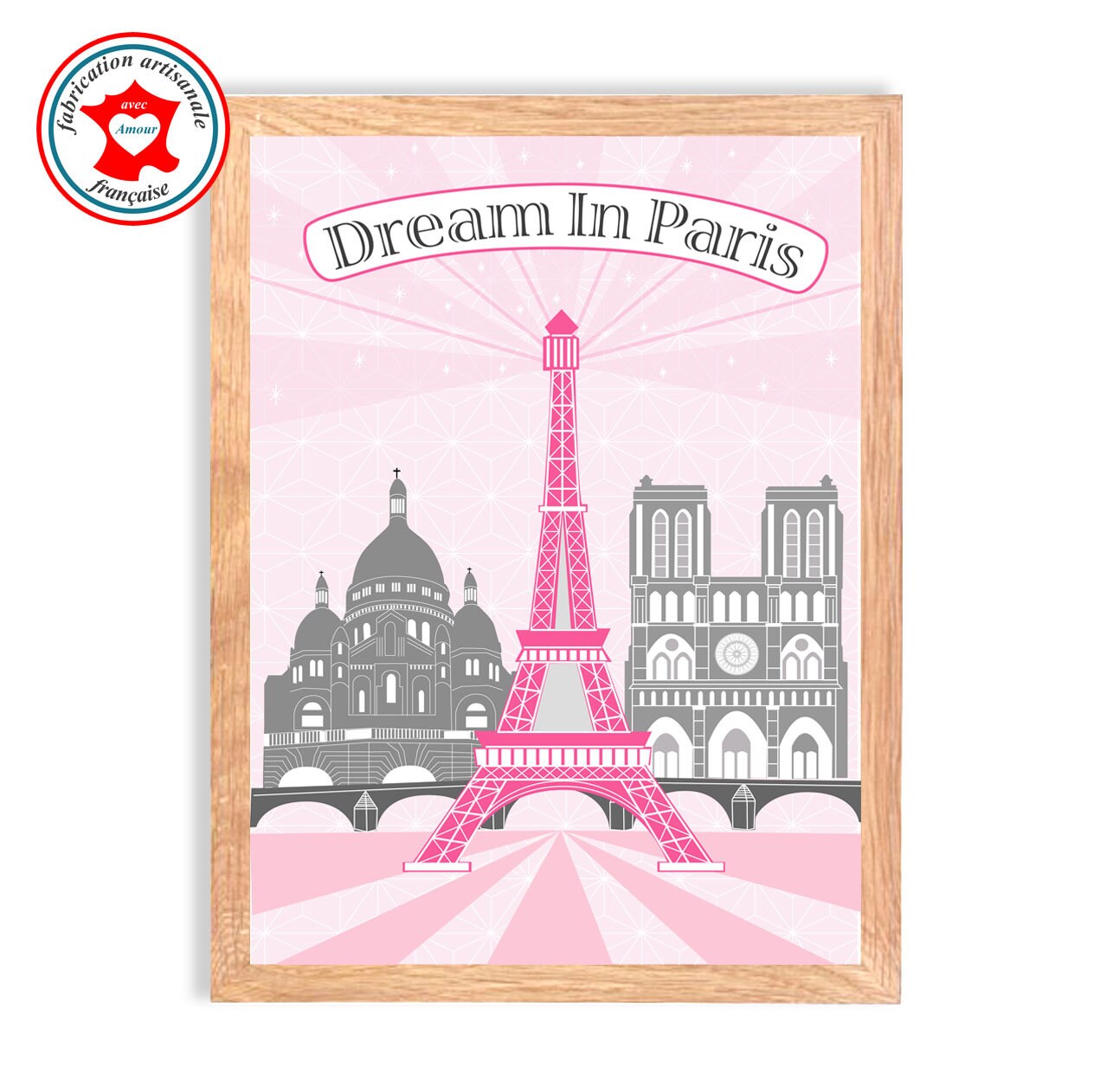 Tableau Enfant, Affiche Chambre Thème Paris, Tour Eiffel