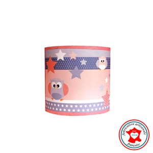 Luminaire enfant Applique Les Hiboux voient la vie en rose image 1