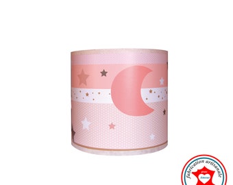 Child lamp Applique in pale pink sky