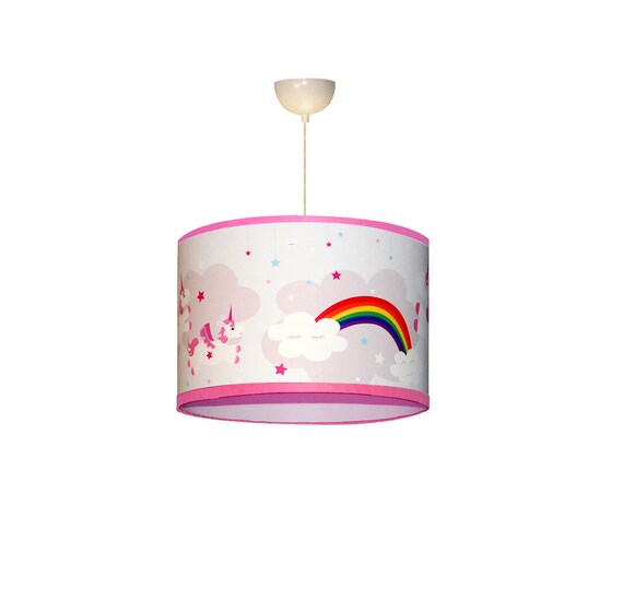 Plafonnier Luminaires pour Enfants Lampe Licorne Étoiles LED Fille