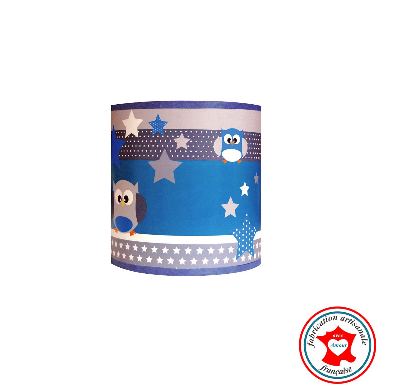 Luminaire Enfant Applique Les Hiboux Voient La Vie en Bleu 