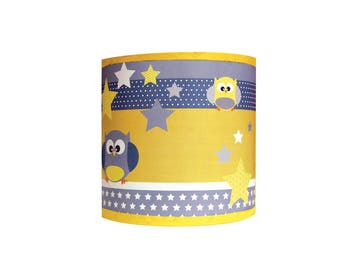 Luminaire enfant Applique " Les Hiboux voient la vie en jaune "