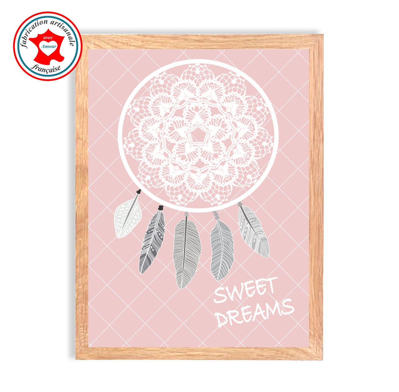 Tableau Enfant, Thème Attrape Rêves, Affiche Chambre Poster Fille, Tableau Mural Fille