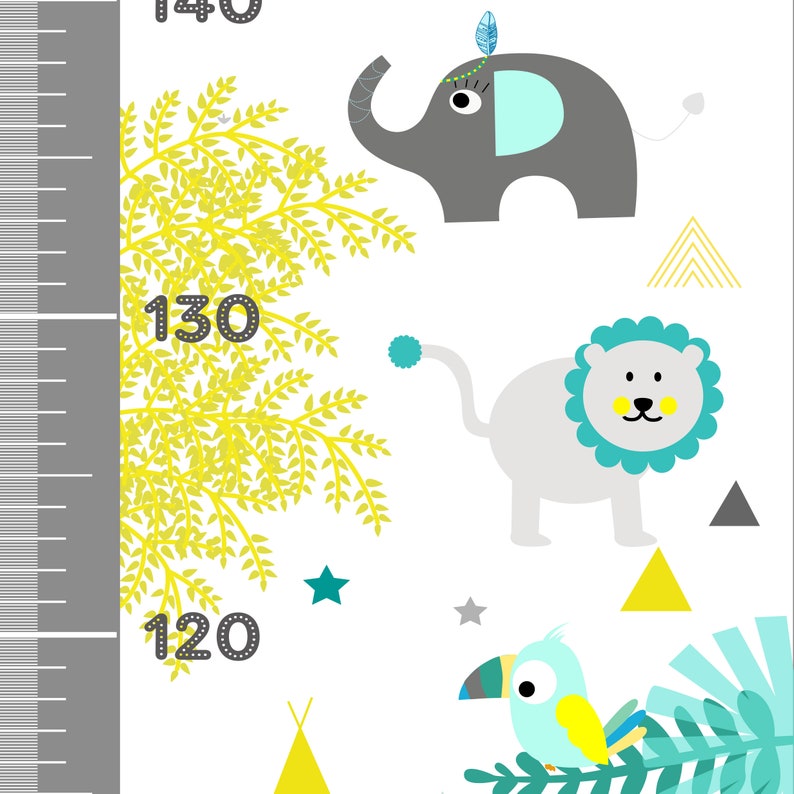 Toise Boy Wall Decoration For Children S Room Jungle Etsy