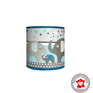 Luminaire enfant Applique Le défilé des éléphants bleu image 1