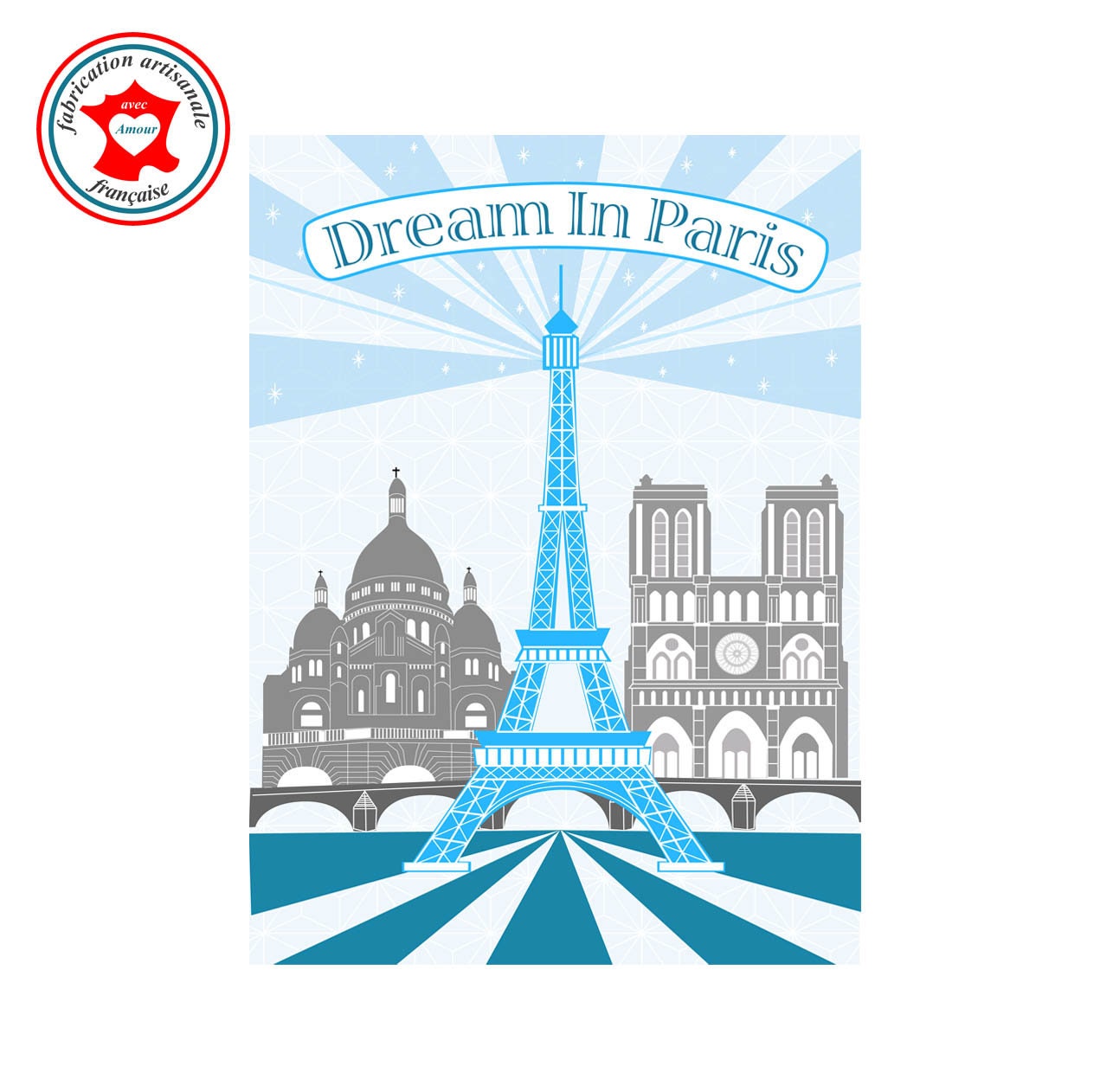 Tableau Enfant, Affiche Chambre Poster Garçon Paris, Tableau Mural Garçon, Tour Eiffel, Paris