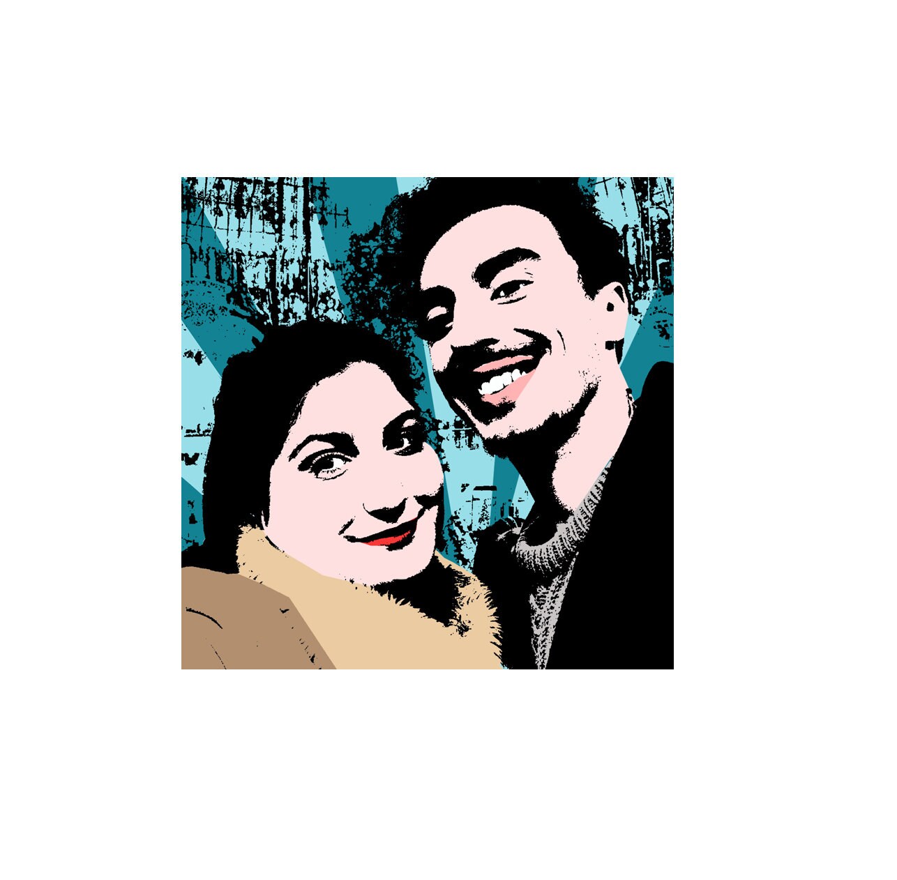 Tableau Portait, Pop Art, Style Andy Warhol.