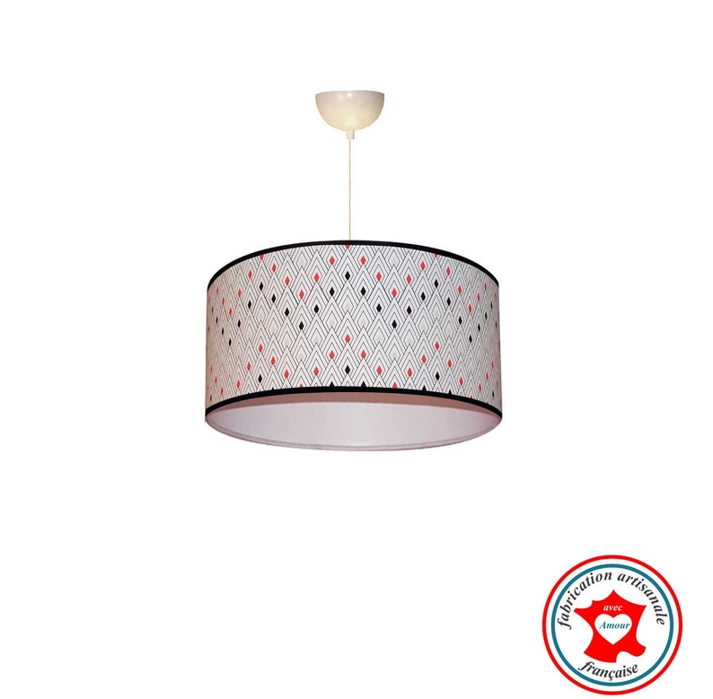 Lamp Shade Suspension Melbourne Black Red And Gray