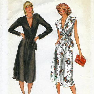 Butterick 6917 Sewing Pattern Size 10 Uncut Pattern Wrap-Bodice Dress with Flared Skirt image 1