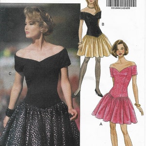 Butterick 6344 Sewing Pattern Misses Evening Dress Uncut Pattern Size 6-8-10 Vintage 1992