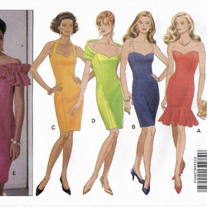 Butterick 6061 Größe 6, 8, 10, 12 Uncut Misses Kleid Schnittmuster