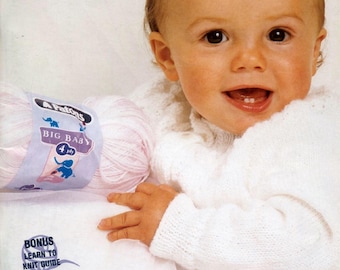 Eine komplette Garderobe mit Handstrickwaren für Baby - Knitting Patterns by Patons Book 5000 PDF Instant Download