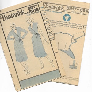 Butterick 6917 Sewing Pattern Size 10 Uncut Pattern Wrap-Bodice Dress with Flared Skirt image 6