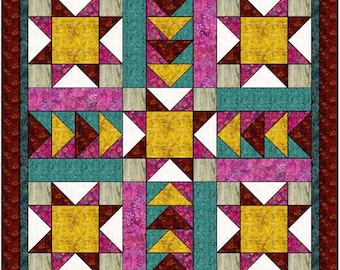 In Lila Quilt Pattern 72,5 x 72,5 in PDF Instant Download Files