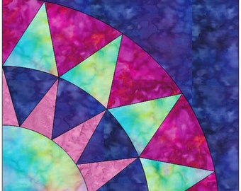 Mosaik Ecken Quilt Block in 2 Größen 30 x 30 cm und 40 x 40 cm, PDF Instant Download