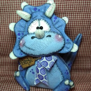 Modèle électronique - Motif tricératops à volants fossiles n° 342 - Modèle électronique poupée primitive - Dinosaure - Triceratops - Fantastique - En anglais uniquement