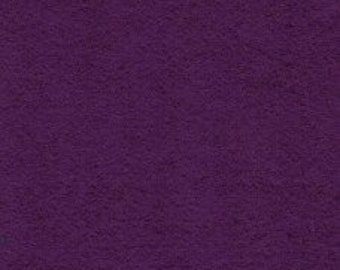 May include: Solid purple felt fabric. The felt has a slightly textured surface and a deep, rich color. This material is suitable for various craft projects and DIY creations.