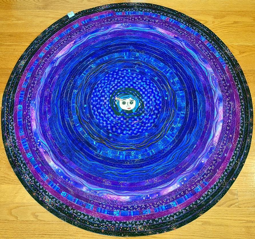 完成したハンドメイドのジェリーロールラグ - コララインポータル