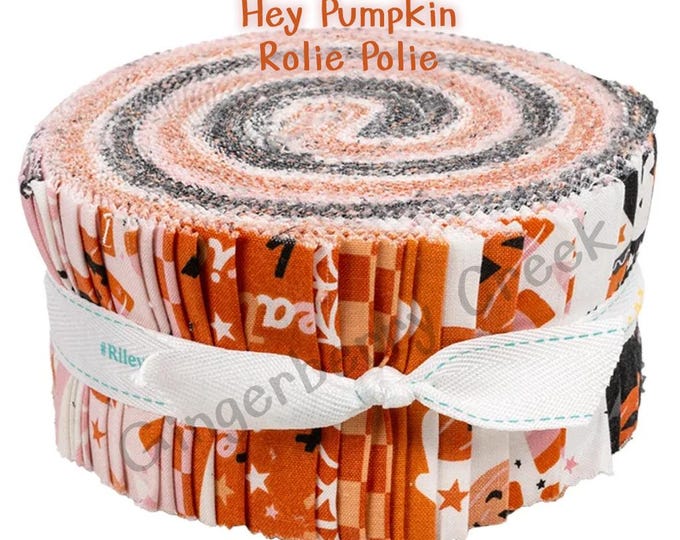 Roll It Riley Riley Blake Rolie Polie - Hey Pumpkin - Precut Jelly Roll - Etsy