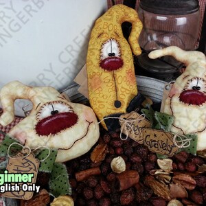 The Boo Crew Pattern #111 - Primitive Dolls/Tucks/Ornies Pattern - English Only