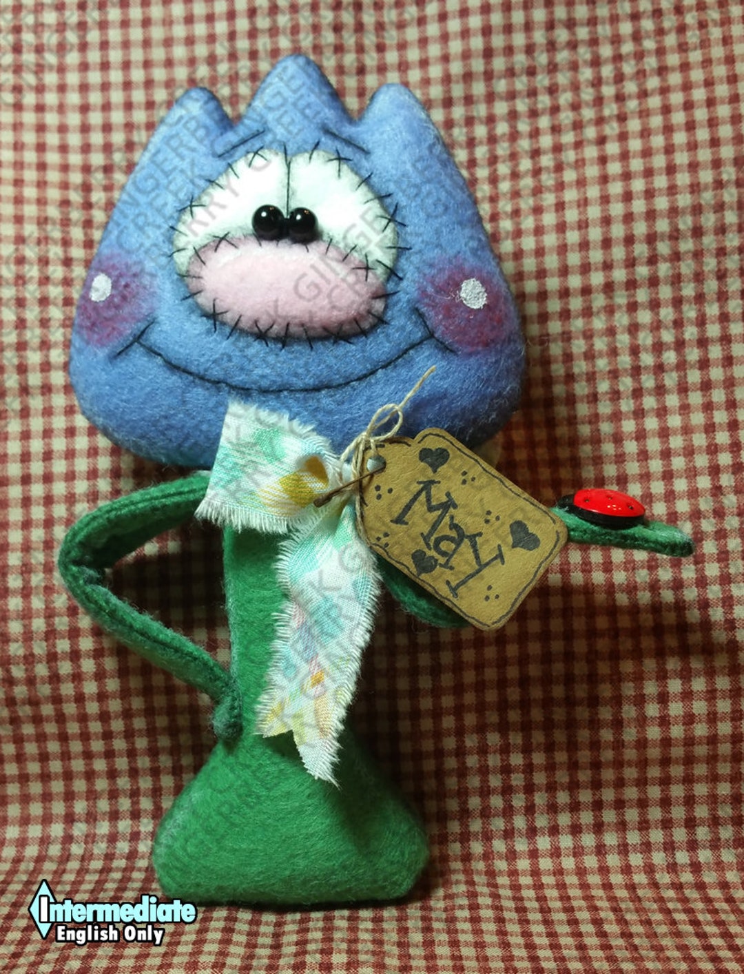 Tada Patterns Tada! Its Tulip Time Pattern #333 - Primitive Doll Pattern - Spring ...