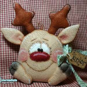 Modèle électronique - Flyer junior Rudolph Reindeer Pattern #185 - Modèle électronique poupée primitive - Anglais uniquement