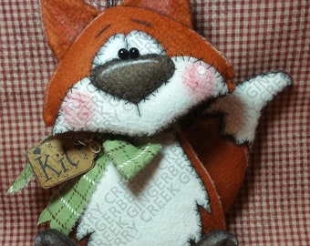 E-Pattern - A Foxy Tale Pattern #301 - Primitive Doll E-Pattern - Fox - Foxy - Red Fox - Kit - Cub - Whimsical - Fiber Art - English Only