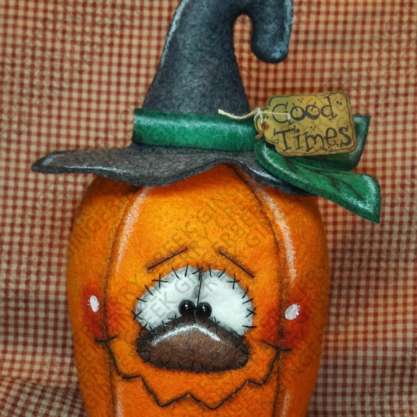 E-Pattern - A Carvin' Good Time Pattern #274 - Primitive Doll Pattern - Halloween - Autumn - Pumpkin - Witch - Gourd - Trick or Treat