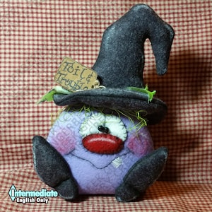 E-Pattern - Toil and Trouble Witch Pattern #183 - Primitive Doll E-Pattern - English Only