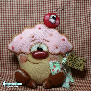 Sugar Rush Cupcake Muster #209 - Primitive Doll/Ornie Muster - Nur in Englisch