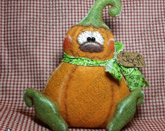 E-Pattern - Pick of the Patch Pumpkin Pattern #228 - Primitive Doll E-Pattern - Halloween - Pumpkin Head - Pumpkin Patch - English Only