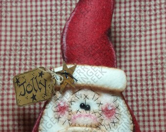 Gnome for the Holidays Pattern #292 - Primitive Doll Pattern - Christmas - Santa - Gnome - St. Nicholas - Fiber Art - Whimsical-English Only