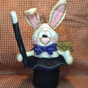 E-Pattern - It&#39;s a Wanderful Life Pattern #260 - Primitive Doll E-Pattern - Easter - Spring - Bunny - Rabbit - Magic - English Only