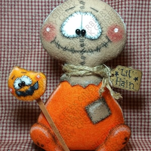 E-Pattern - Immer überprüfen Sie Ihr Süßigkeit Muster #317 - Primitive Puppe E-Pattern - Halloween - Süßes oder Saures - Kürbis - Nur Englisch