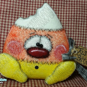E-Pattern - Just a Bite Candy Corn Pattern #189 - Primitive Doll E-Pattern - English Only