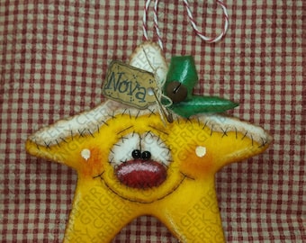 E-Pattern - Bright Starlet Ornament Pattern #268 - Primitive Doll E-Pattern - Christmas - Star - North Star - Ornament - English Only
