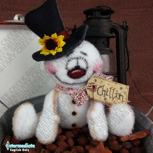 E-Pattern - Just Chillin' Snowboy Pattern #155 - Primitive Doll/Ornie E-Pattern - English Only