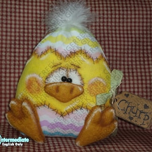 E-Pattern - Churp the Chick Pattern #205 - Primitive Doll/Ornie E-Pattern - English Only