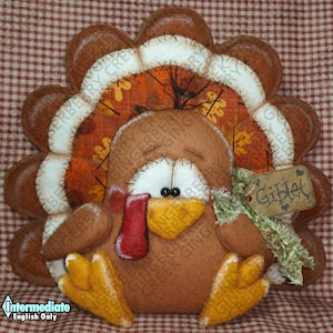 E-Pattern - Giblet the Turkey Pattern #200 - Primitive Doll E-Pattern - English Only