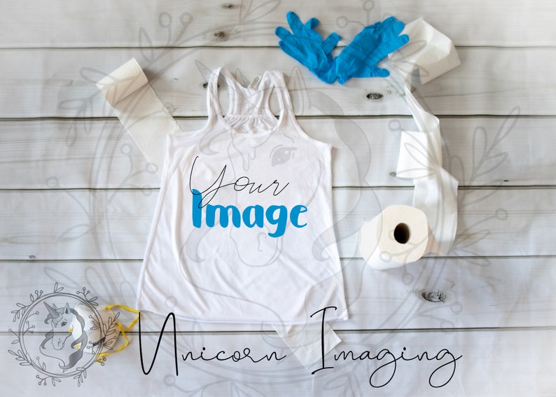 White Tank top Mock-up t-shirt Toilet Paper Mockup for | Etsy