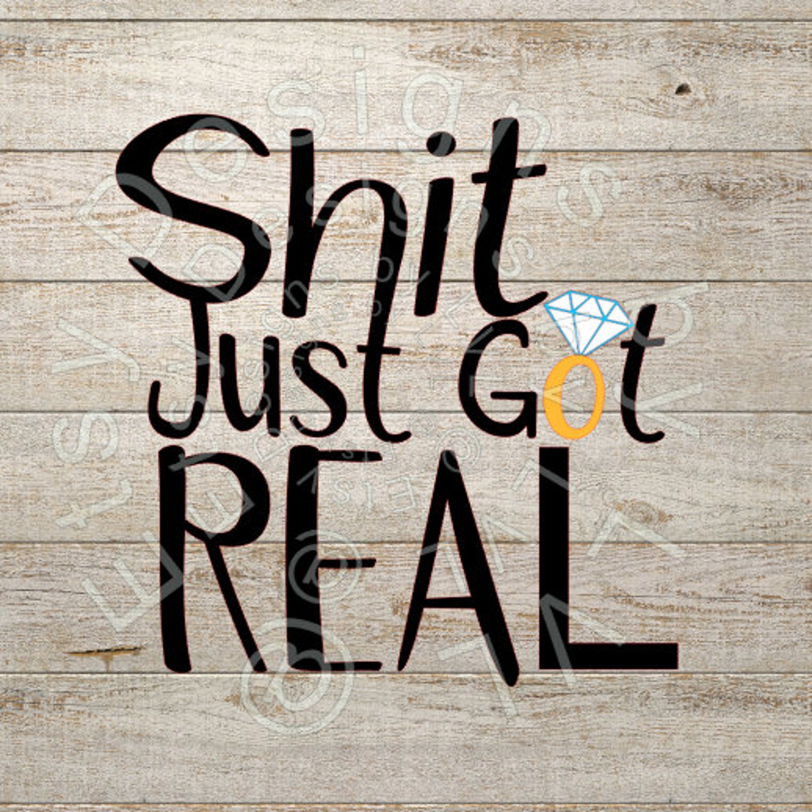 Shit Just Got Real SVG cut file for Silhouette/Cricut | Etsy
