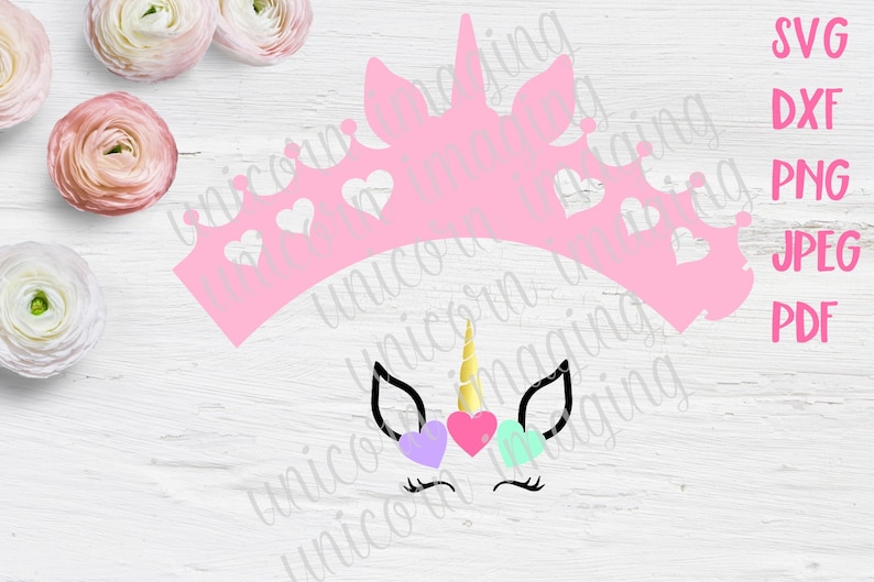 Princess Unicorn Cupcake Wrapper SVG DXF Cutfile for | Etsy