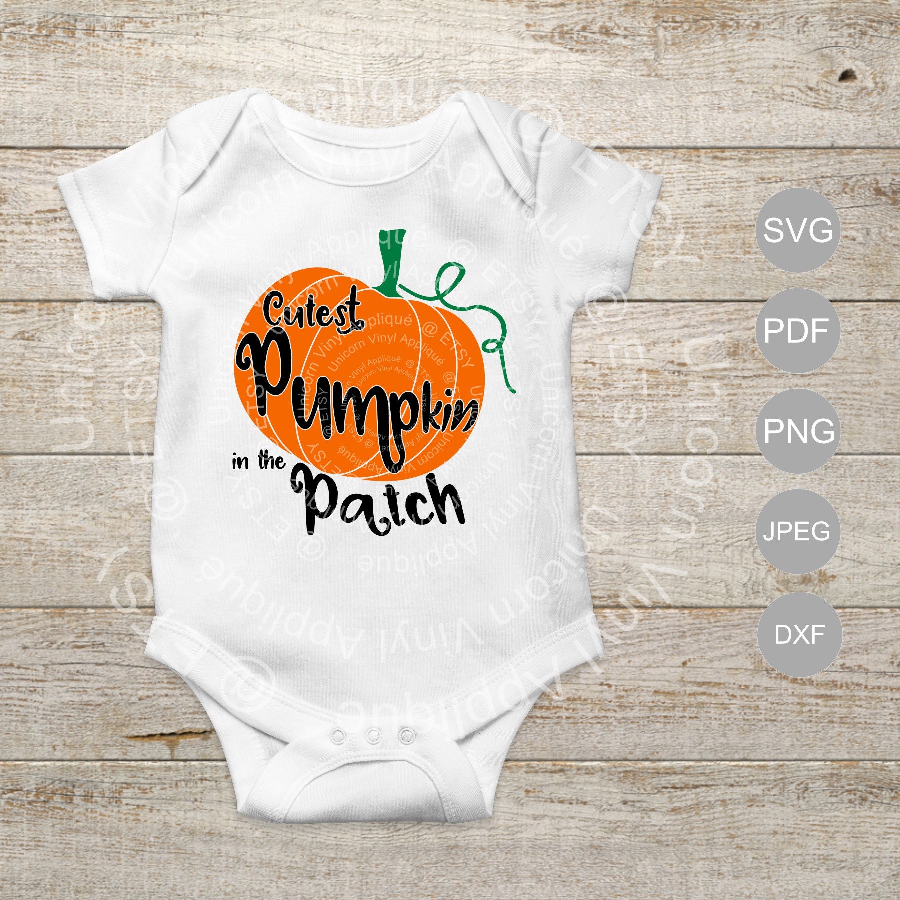 Cutest Pumpkin in the Patch Svg Dxf Silhouette Cricut - Etsy Canada